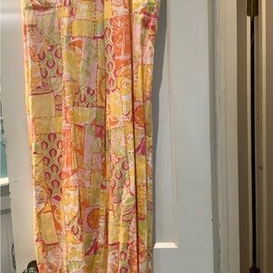 Lilly Pulitzer Bright Pink, Yellow & Orange Tropical Sundress